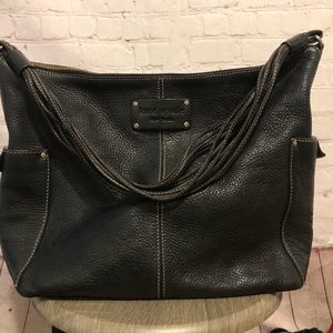 KATE SPADE BLACK PEBBLE LEATHER SHOULDER BAG